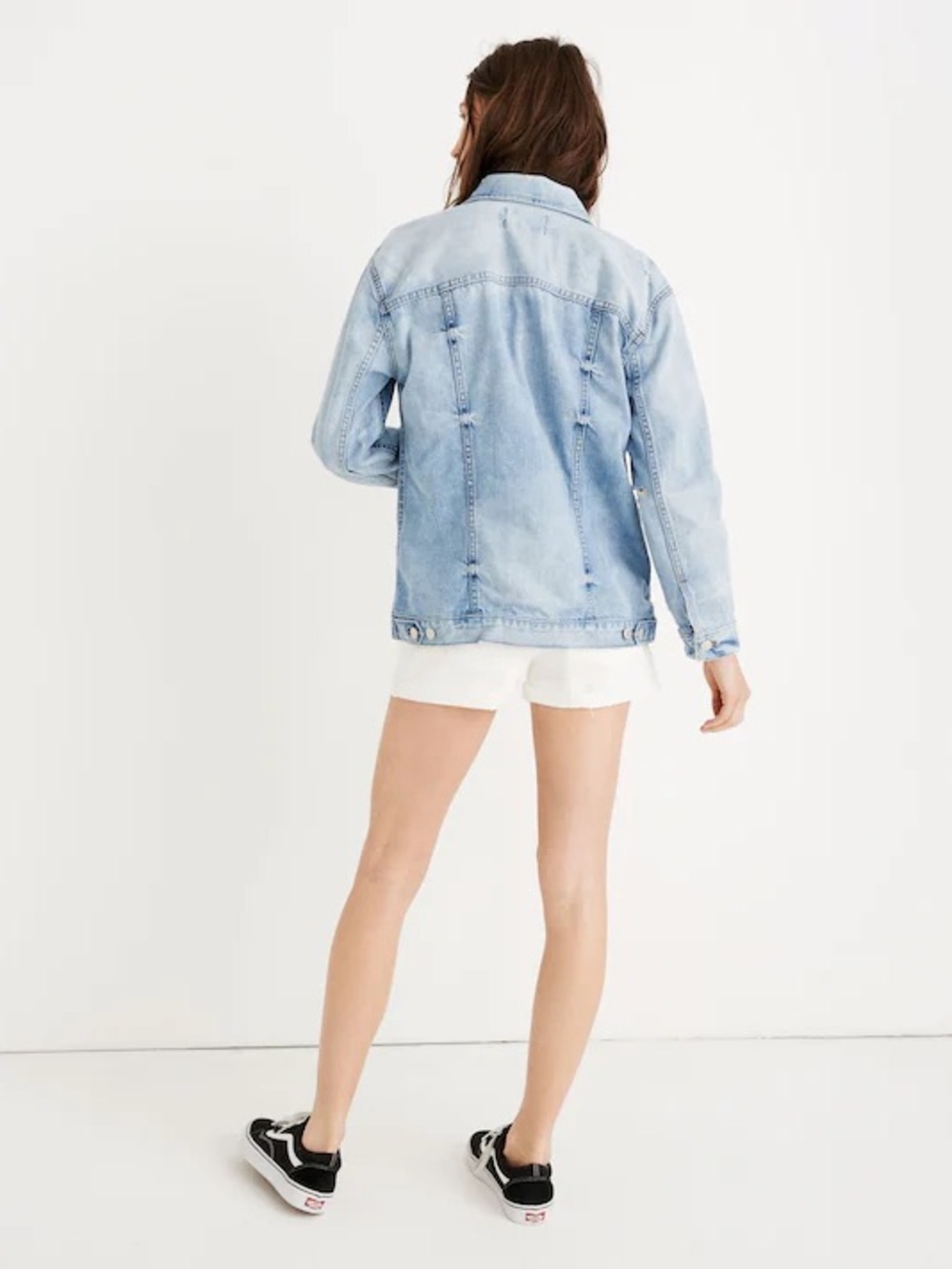 EUC Madewell Oversized Blue Jean Jacket | Distressed Denim | Women’s Plus 1X - Picture 15 of 16